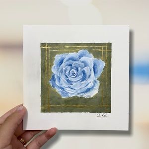 Original rose painting, floral painting, wall art